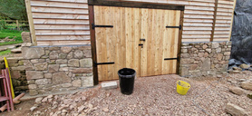 Stonework on a new build barn / garage Project image