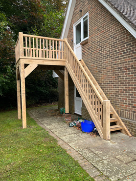 Bespoke external Oak stair case Project image