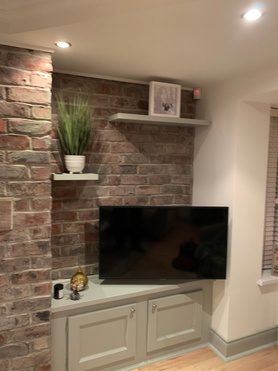 Before and After Traditional Feature Fireplace Wall with a Modern Twist Project image