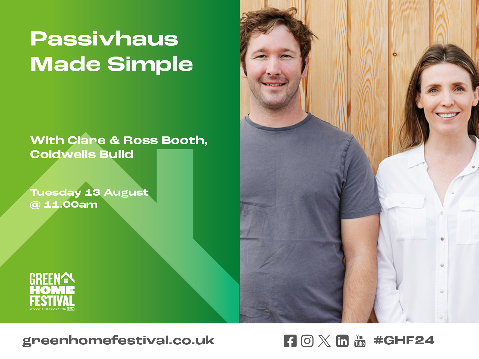 2024 Green Home Festival, Passivhaus Made Simple Show with Claire and Ross Booth of Coldwells Build, Scotland
