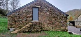 Stonework on a new build barn / garage Project image