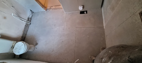 bathroom floor alteration as leaning and unlevel  Project image