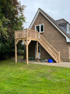 Bespoke external Oak stair case Project image