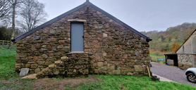 Stonework on a new build barn / garage Project image