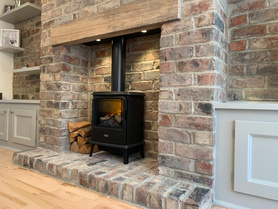 Before and After Traditional Feature Fireplace Wall with a Modern Twist Project image