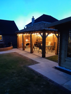 Pizza Oven and Gazebo with Cedar shingles  roof - Meols Project image