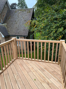 Bespoke external Oak stair case Project image