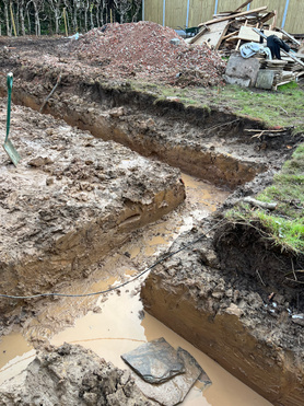 Underground Drainage, Foundation, and Floor Slab Construction up to DPC – Styal, Cheshire Project image