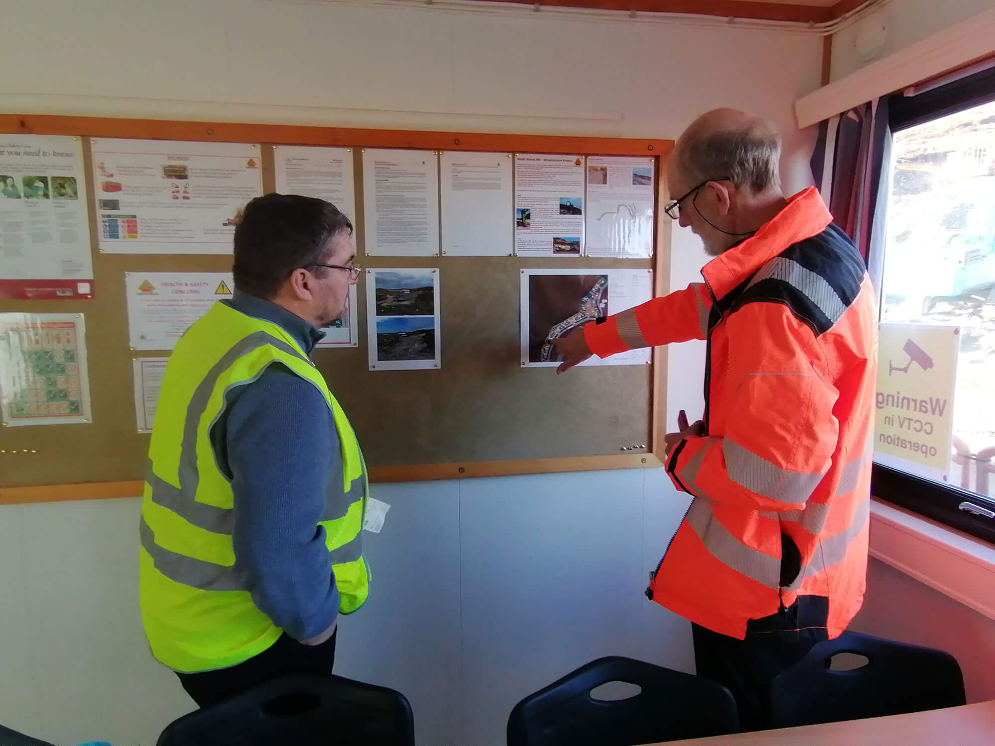 Arthur Robertson, Chris Carr, works Garriock Bros are undertaking on the Staney Hill site in Lerwick