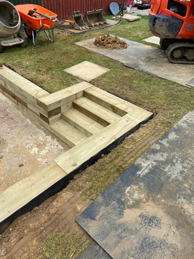 Garage extension and steps Project image