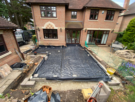 Single Storey Rear Extension & Utility room with plinth brick & Parapet wall detail ( 7 mtr Knock-through ) Project image