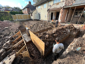 Underground Drainage, Foundation, and Floor Slab Construction up to DPC – Styal, Cheshire Project image