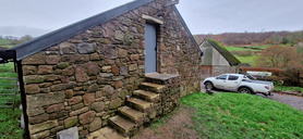 Stonework on a new build barn / garage Project image