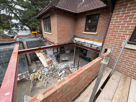 Single Storey Rear Extension & Utility room with plinth brick & Parapet wall detail ( 7 mtr Knock-through ) Project image