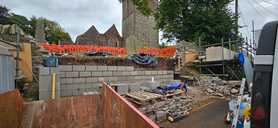 Church wall reconstruction after collapse Project image