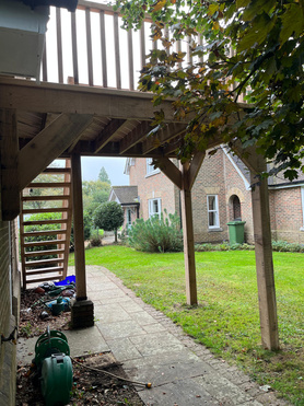 Bespoke external Oak stair case Project image