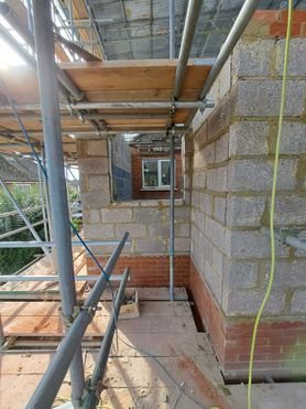 Farnham 2 storey rear extension ongoing  Project image