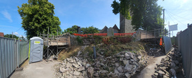 Church wall reconstruction after collapse Project image