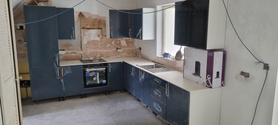 compact kitchen worktops and flooring Project image