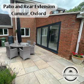 Completed Rear single storey extension and patio Project image