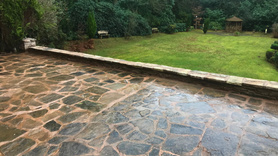 stone wall and patio  Project image