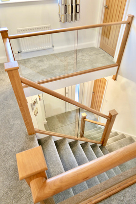 Oak and Glass Staircase Renovation Cheshire Project image