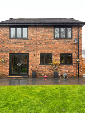 Full House of PVC Flush Sash Windows, 3 Composite Doors and 1 set of PVC French Doors Project image