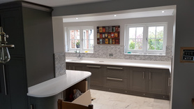 Kitchen with bespoke shelving Project image