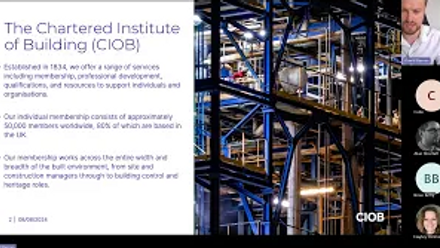 FMB + CIOB retrofitting webinar screenshot