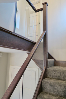 Contemporary In-Line Glass Staircase Renovation, Timperley, Manchester Project image