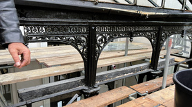 Restoration of wrought and cast iron historic porch  Project image