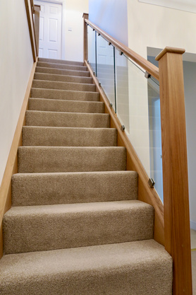 Oak and Glass Staircase Renovation Project image