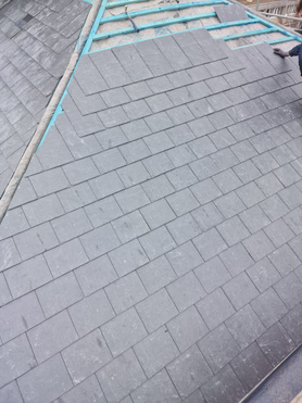 Reroof in Chelsea London using a natural Spanish slate Project image