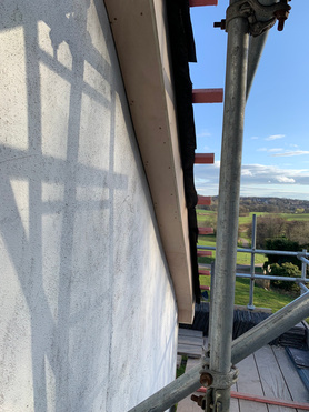 Before and After of Full New Roof Remodel, Gutters, Fascia and Soffits Project image