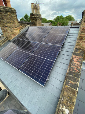 New slate roof and solar installed - London Project image