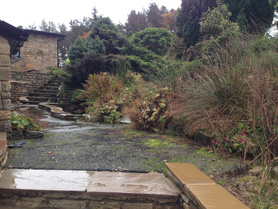 well on the way of a new patio and fish pond Project image