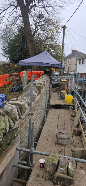 Church wall reconstruction after collapse Project image