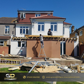 Double-Story Side Extension, 10-meter Rear Extension, 6-meter Ground Floor Back Extension, First-Floor Rear Extension, and a Dormer Loft Conversion.  Project image